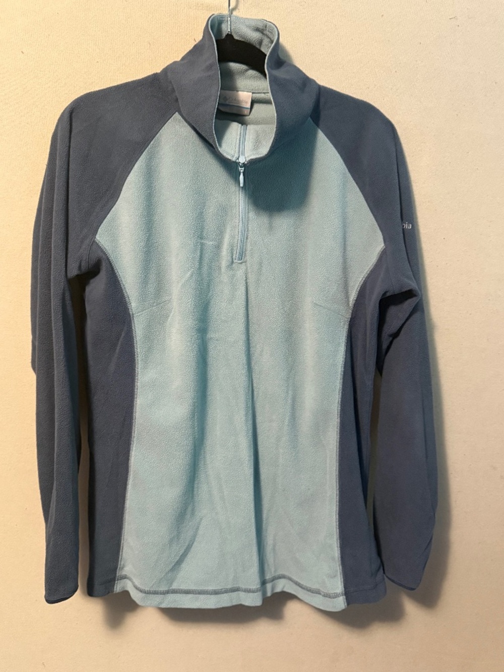 Columbia Fleece Women's 1/4 Zip Mock Neck Long Sleeve Top - two tone